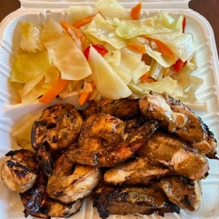 Jerk Chicken + Shrimp Combo
